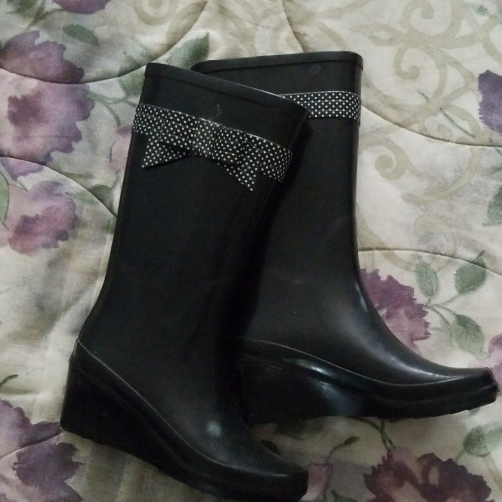 Wedge rainboots